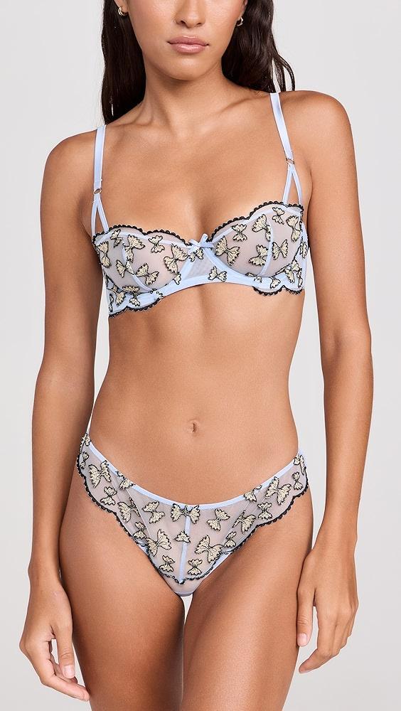 Fleur du Mal Farfalle Embroidery Balconette Bra | Shopbop Product Image