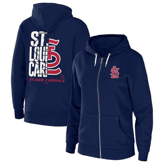 Womens WEAR by Erin Andrews St. Louis Cardinals Sponge Fleece Full-Zip Hoodie Blue Product Image