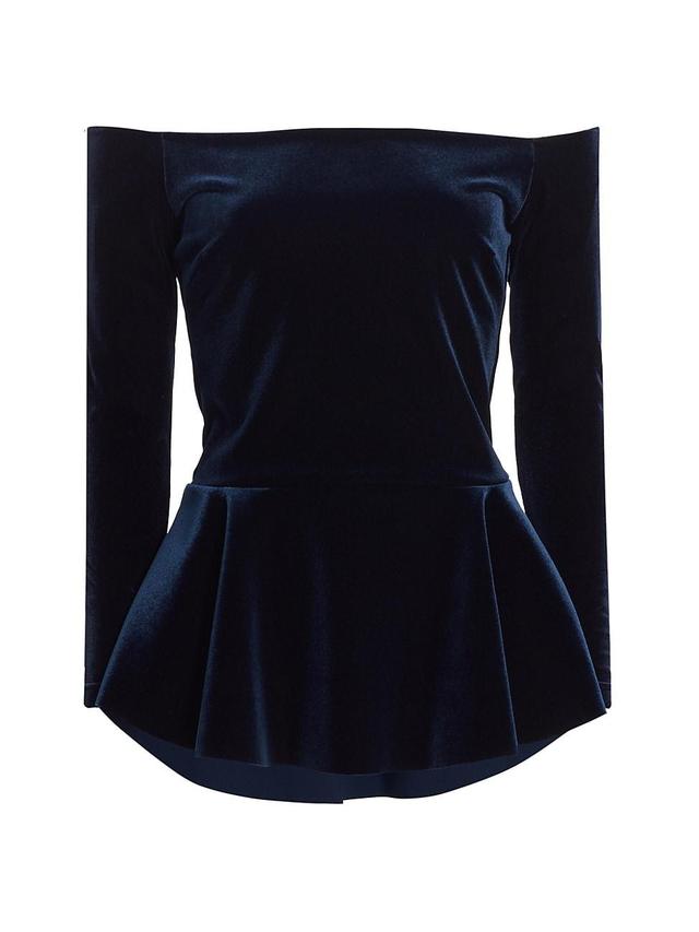 Womens Tuba Velvet Off-the-Shoulder Top Product Image