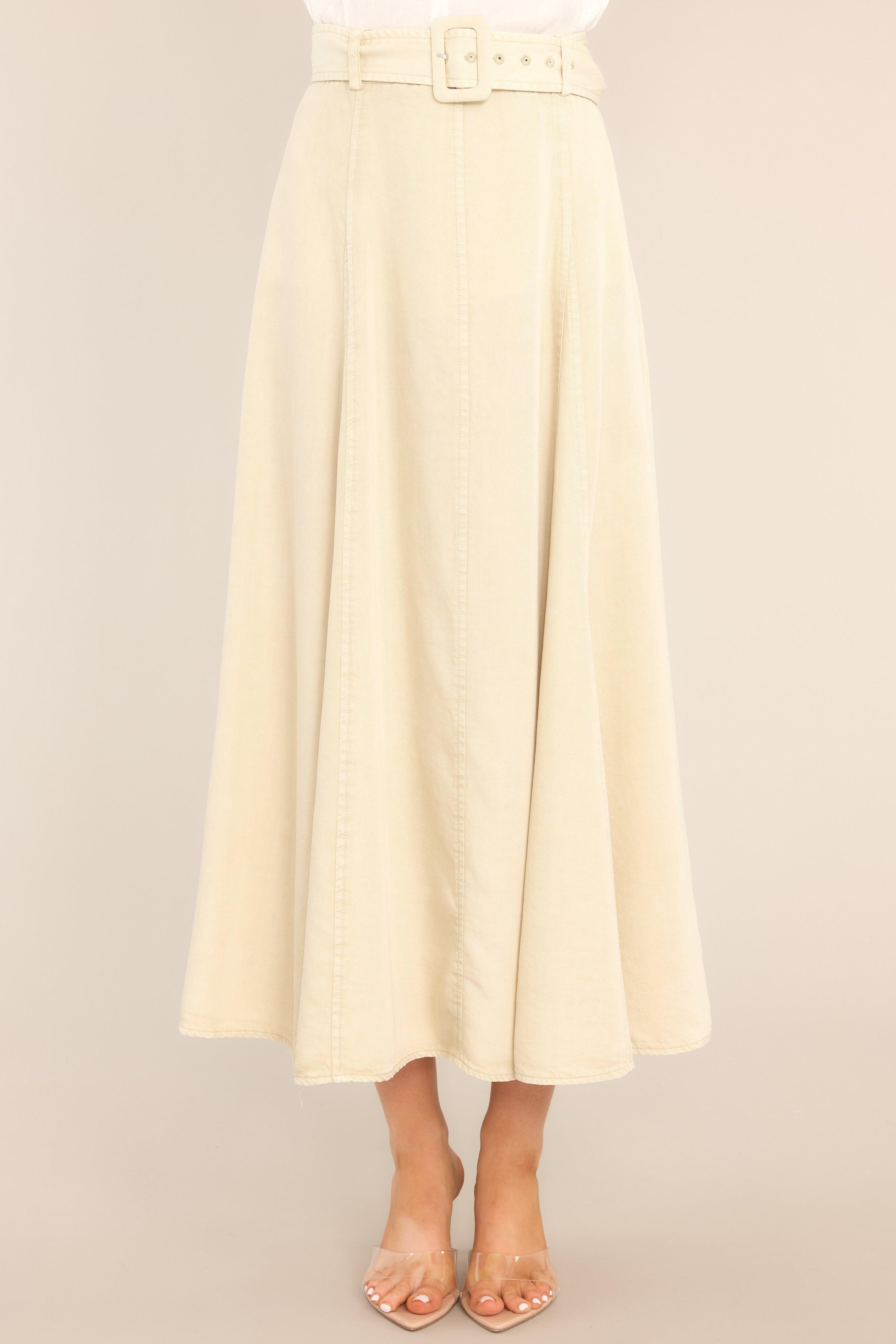 Stay True Beige Maxi Skirt Product Image