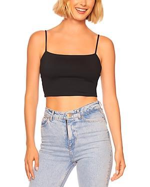 Womens Essential Square-Neck Crop Top Product Image