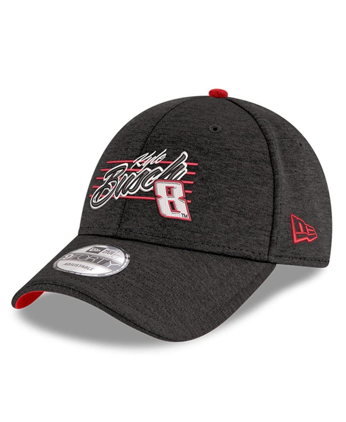 Mens New Era Black Kyle Busch 9FORTY Adjustable Script Hat Product Image