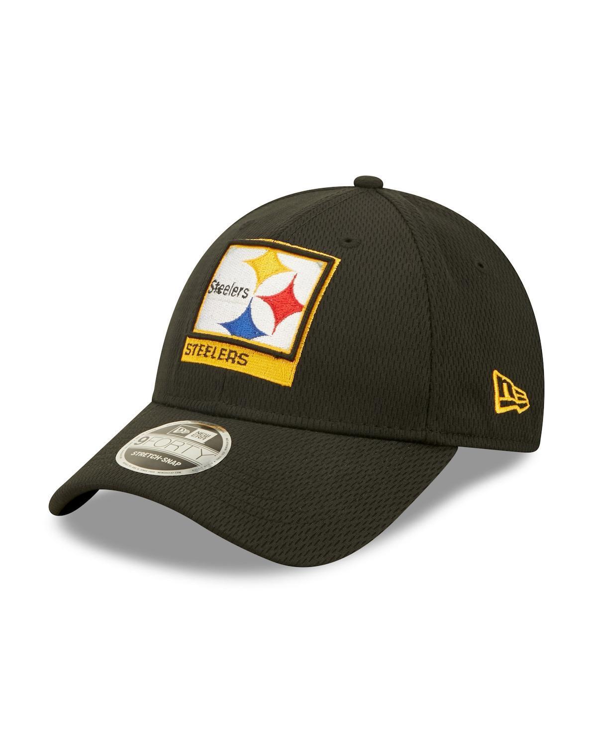 Mens New Era Black Pittsburgh Steelers Framed Af 9Forty Snapback Hat Product Image