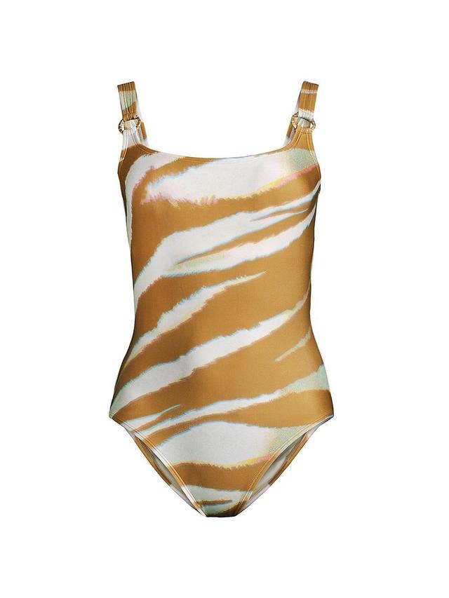 Womens Destinos Printed One-Piece Swimsuit Product Image