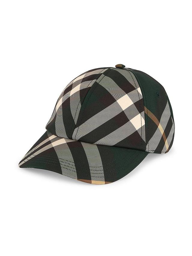 Mens Bias Check Baseball Cap Product Image