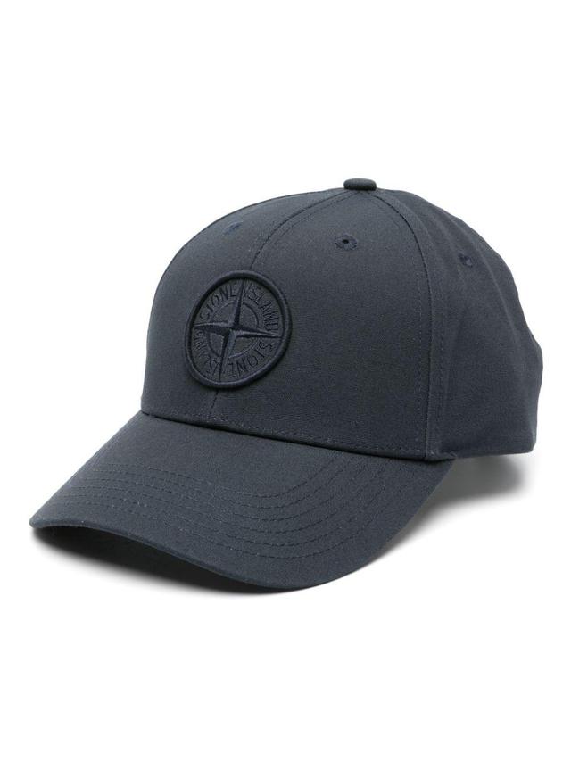 Cap With Front Logo Embroidery In Blue Product Image