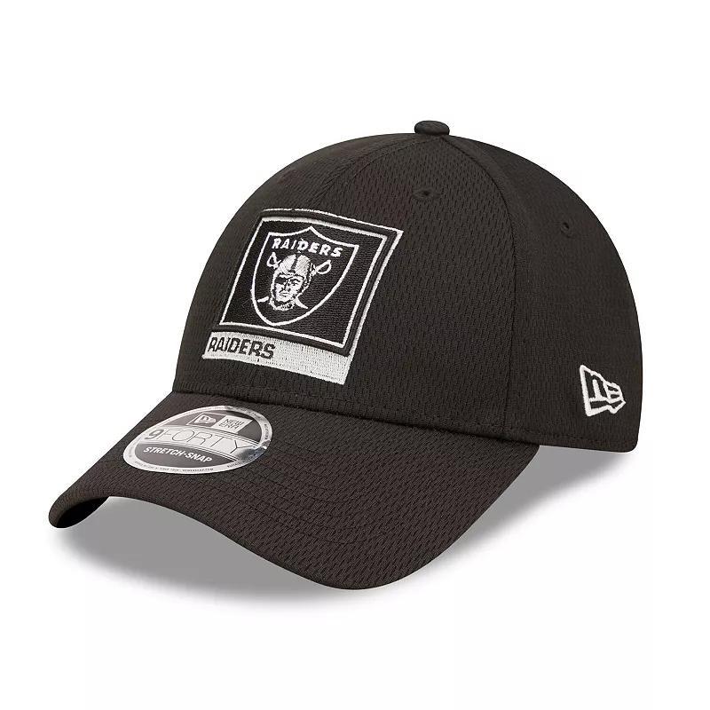 Mens New Era Black Las Vegas Raiders Framed AF 9FORTY Snapback Hat Product Image