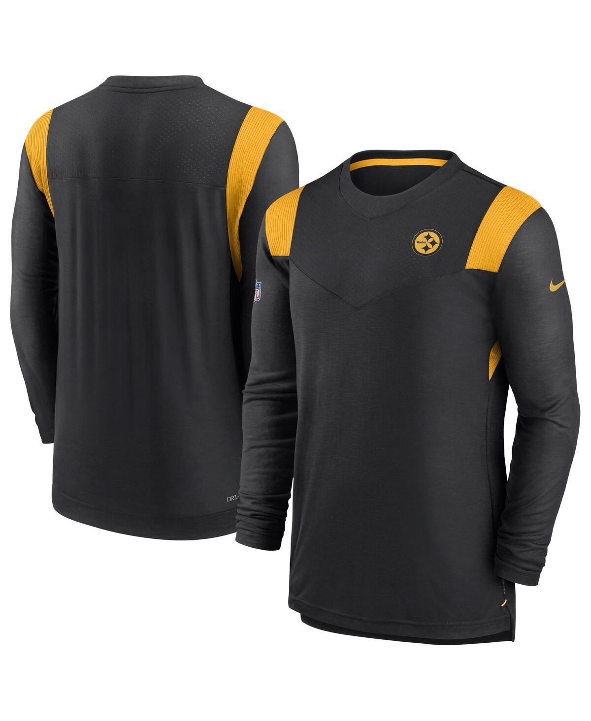 Mens Nike Black Pittsburgh Steelers Sideline Tonal Logo Performance Player Long Sleeve T-shirt Product Image