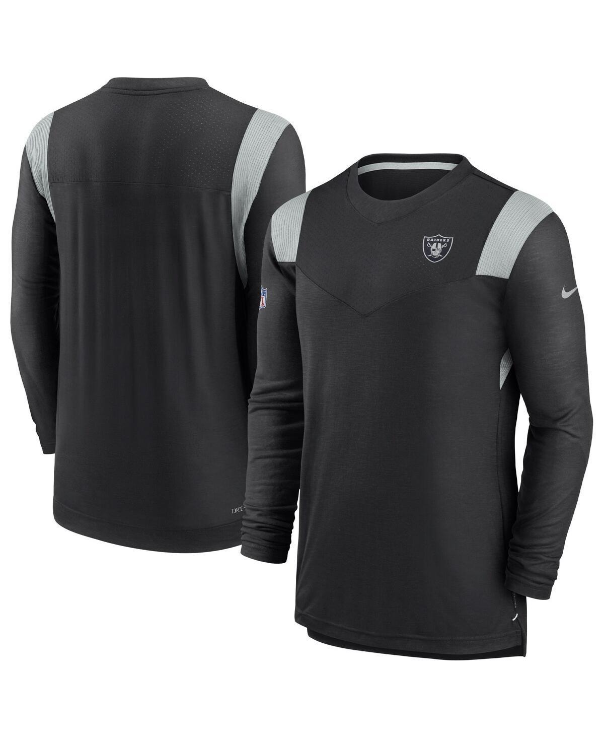 Men's Nike Black Las Vegas Raiders Sideline Tonal Logo Performance Player Long Sleeve T-Shirt Product Image