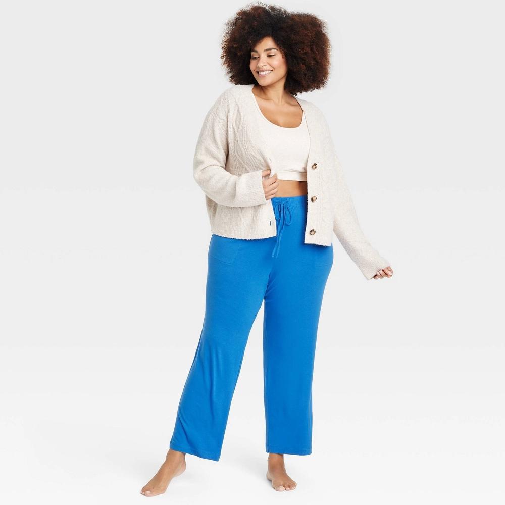 Women's Cloud Knit Pajama Pants - Auden™ Blue 3X Product Image