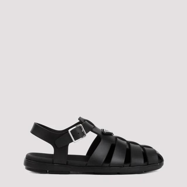 PRADA Soft Project Sandals In Black Product Image