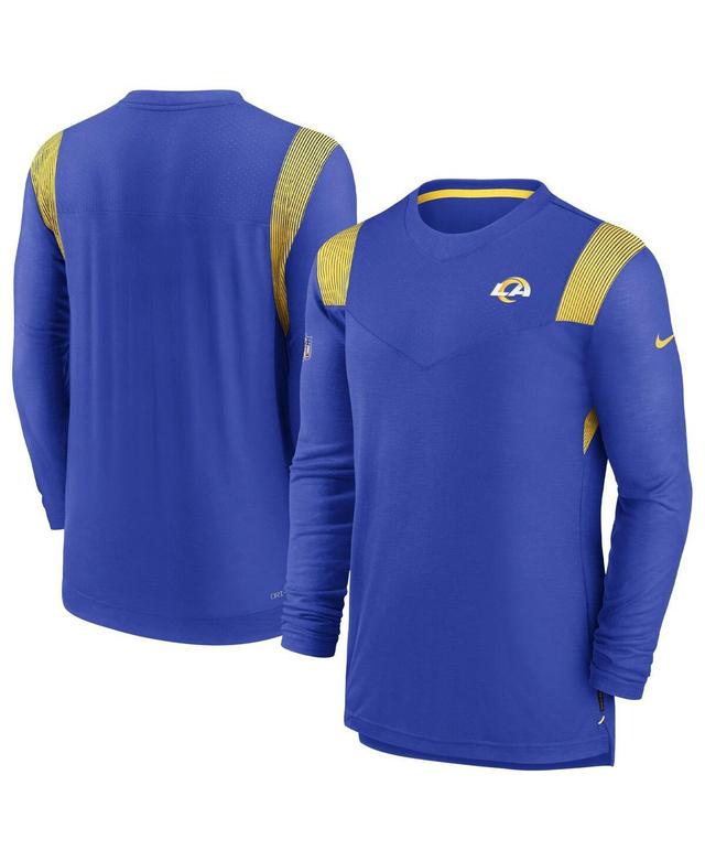 Men's Nike Royal/Gold Los Angeles Rams Sideline Performance Long Sleeve T-Shirt Product Image