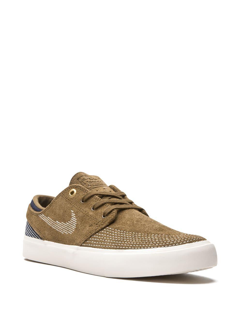 Sb Zoom Stefan Janoski Rm Premium Skate Shoe In Yukon Brown,mystic Navy,sail Product Image