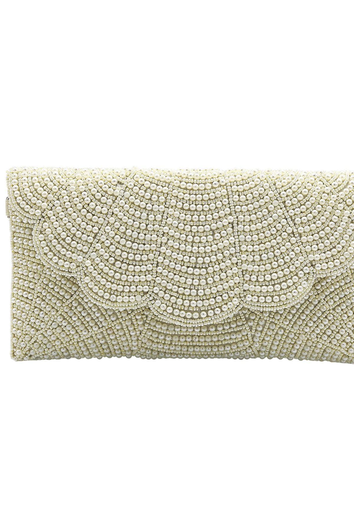 Beaded Scallop Clutch Product Image