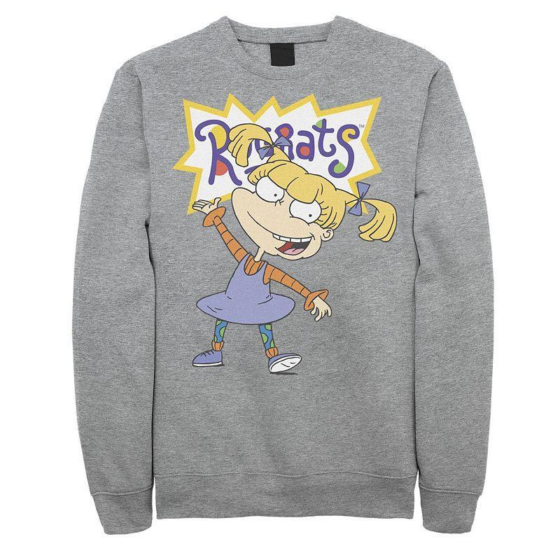 Mens Nickelodeon Rugrats Angelica Simple Portrait Fleece Athletic Grey Product Image