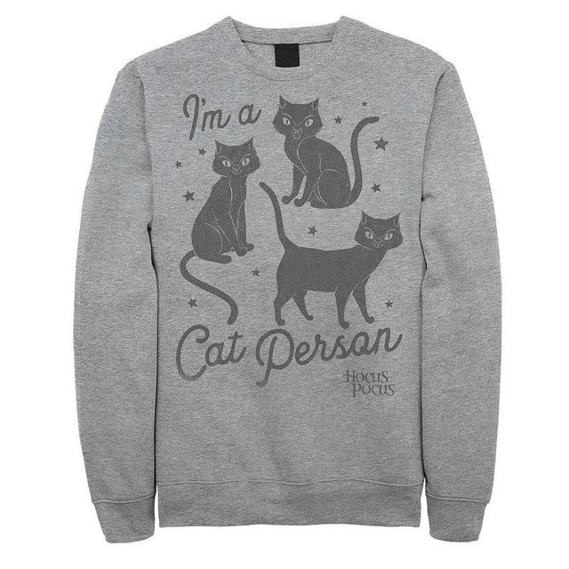 Mens Hocus Pocus Cat Person Text Sweatshirt Athletic Grey Product Image