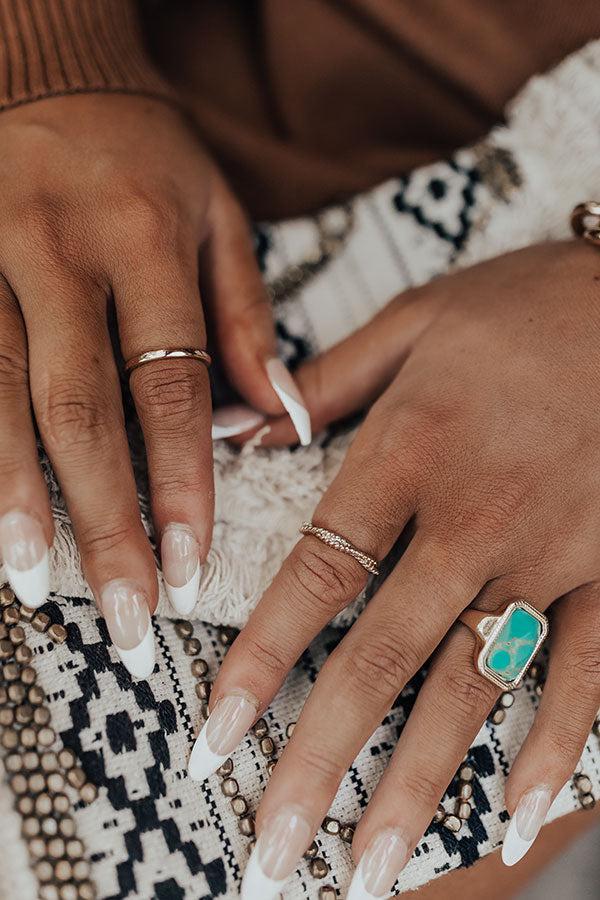 Chasing Love Ring Set In Turquoise Product Image