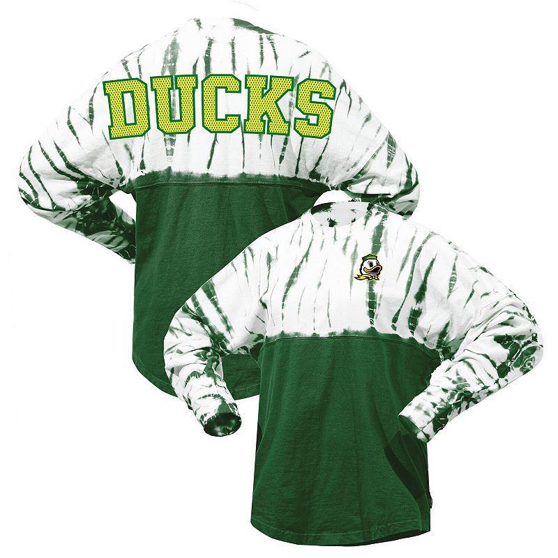 Womens Oregon Ducks Tie-Dye Long Sleeve Jersey T-Shirt Product Image