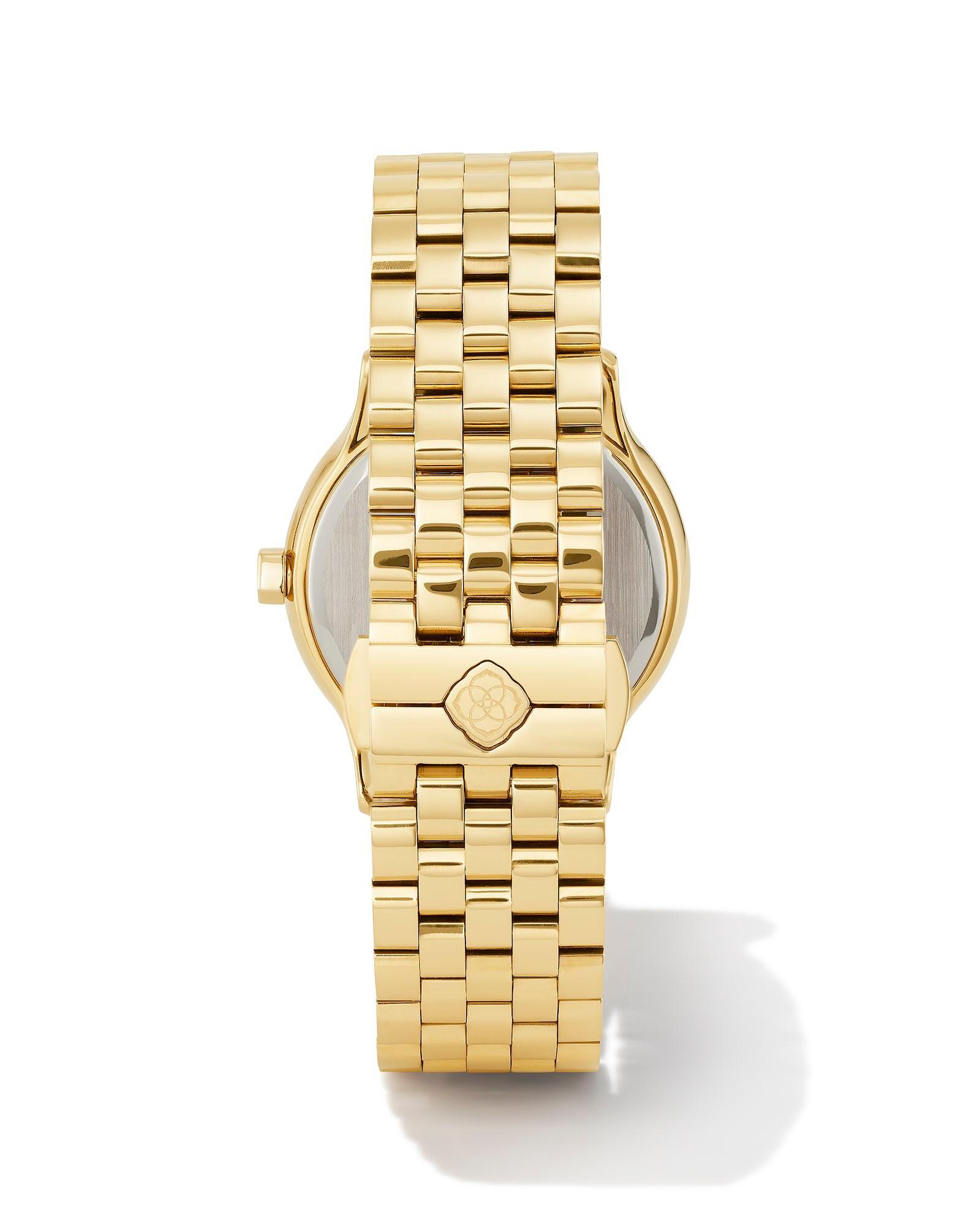 Alex Gold Tone Stainless Steel 35mm Watch in Burgundy Quartz Product Image