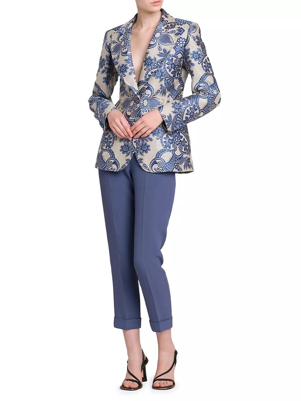 Medallion Lace Effect Blazer Product Image