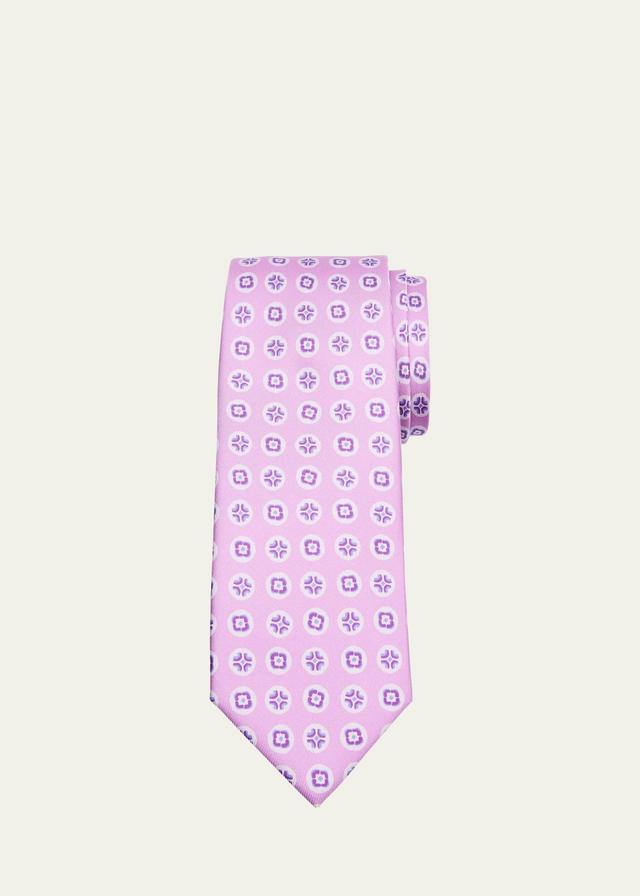 Mens Silk Geometric-Print Tie Product Image