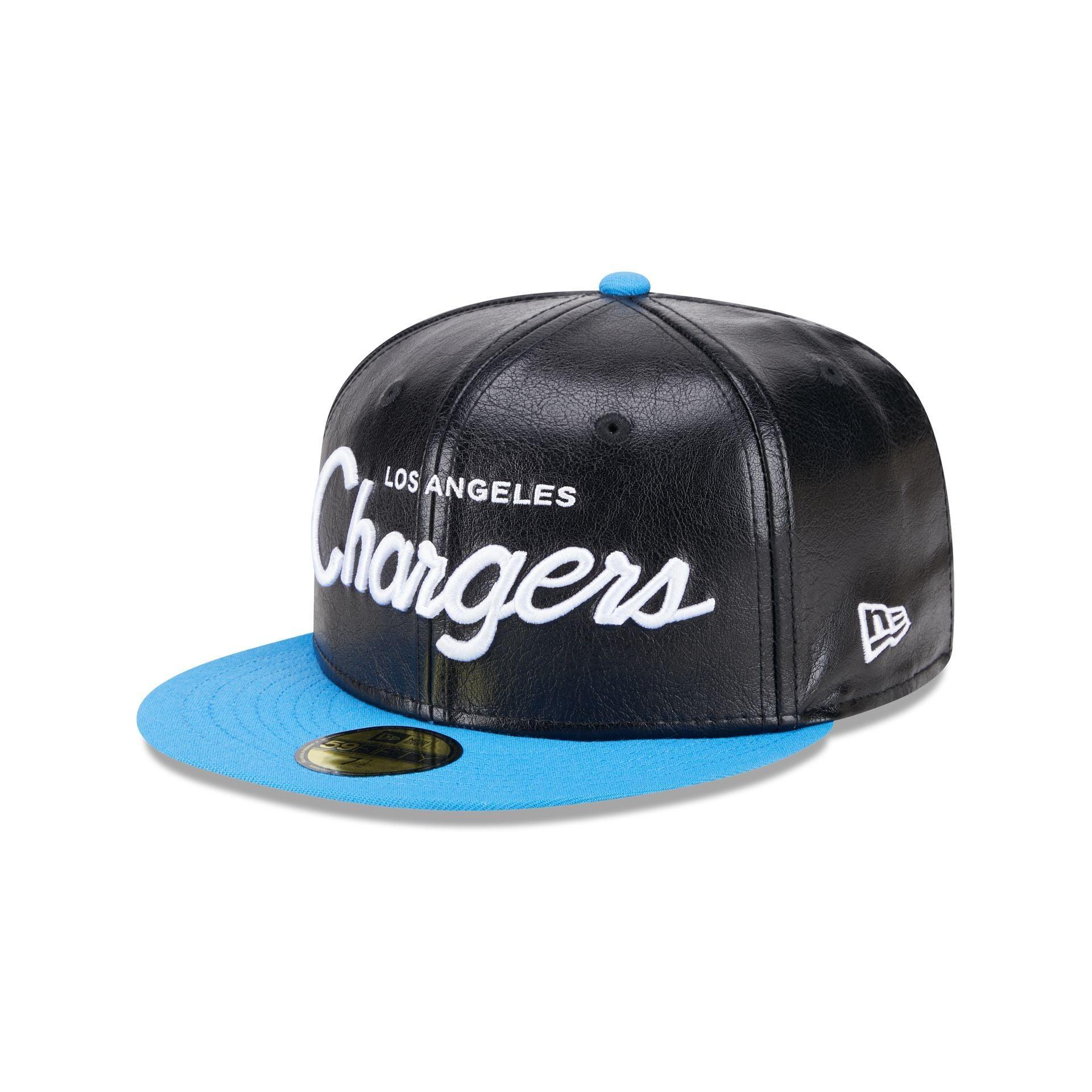 Los Angeles Chargers Faux Leather Crown 59FIFTY Fitted Hat Male Product Image