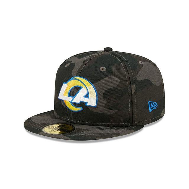 Mens New Era Black Los Angeles Rams Camo 59FIFTY Fitted Hat Product Image