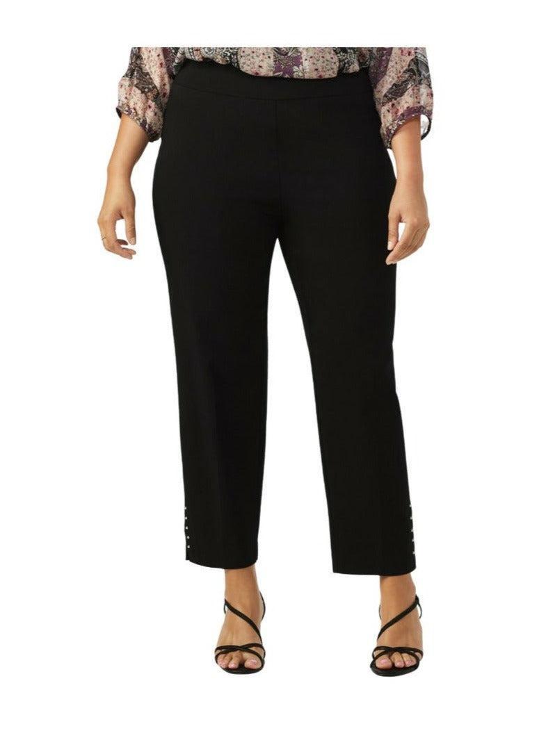 Roz & Ali Tummy Control Millennium Ankle Pant With Grommet Rivet Tape Trim - Plus Product Image