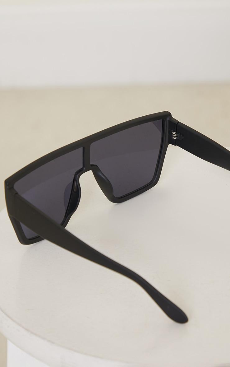 Black Matte Oversized Square Frame Sunglasses Product Image