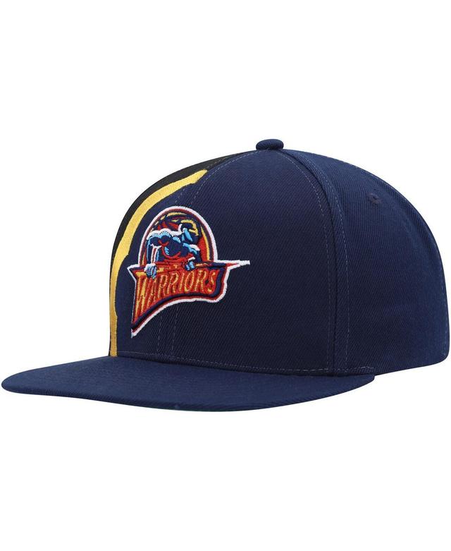 Mens Mitchell & Ness Navy Golden State Warriors Hardwood Classics Retroline Snapback Hat Product Image