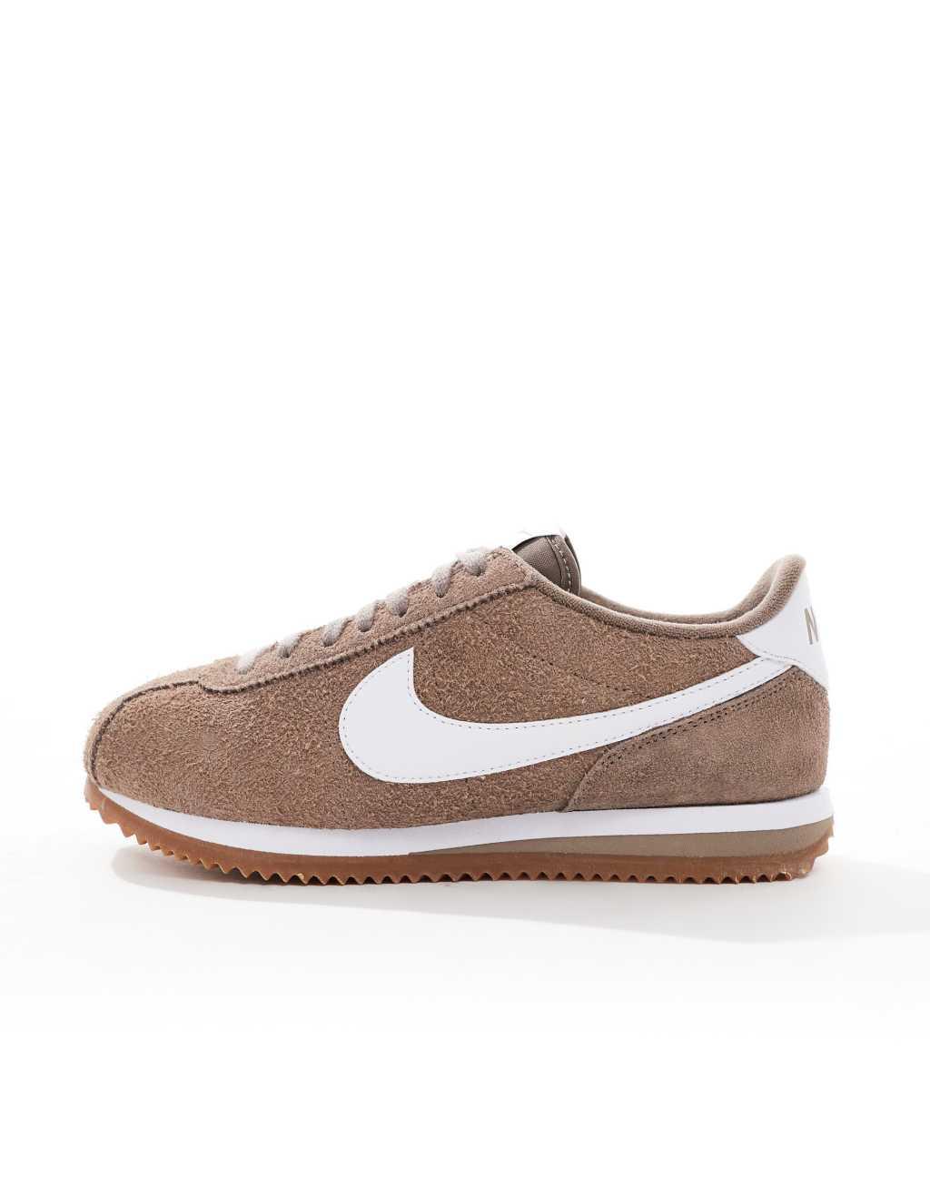 Nike Cortez Suede sneakers in brown and white Product Image