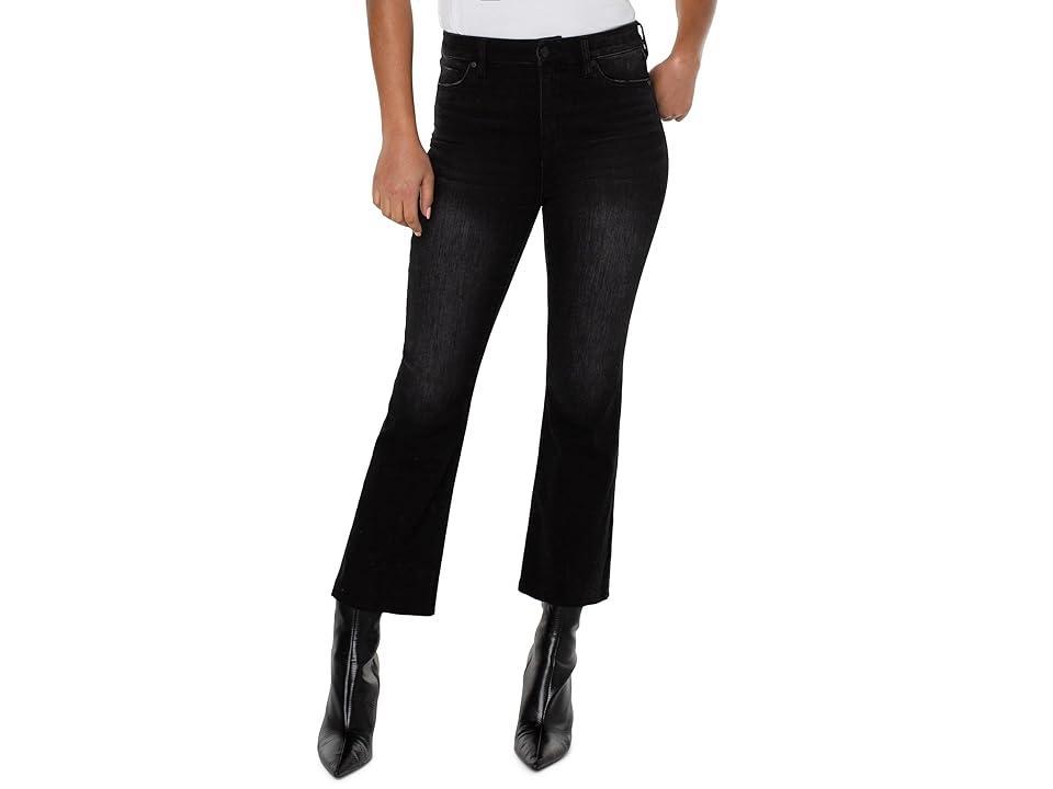 Liverpool Hannah Crop Flare with Cut Hem in Lost Creek (Lost Creek) Women's Jeans Product Image