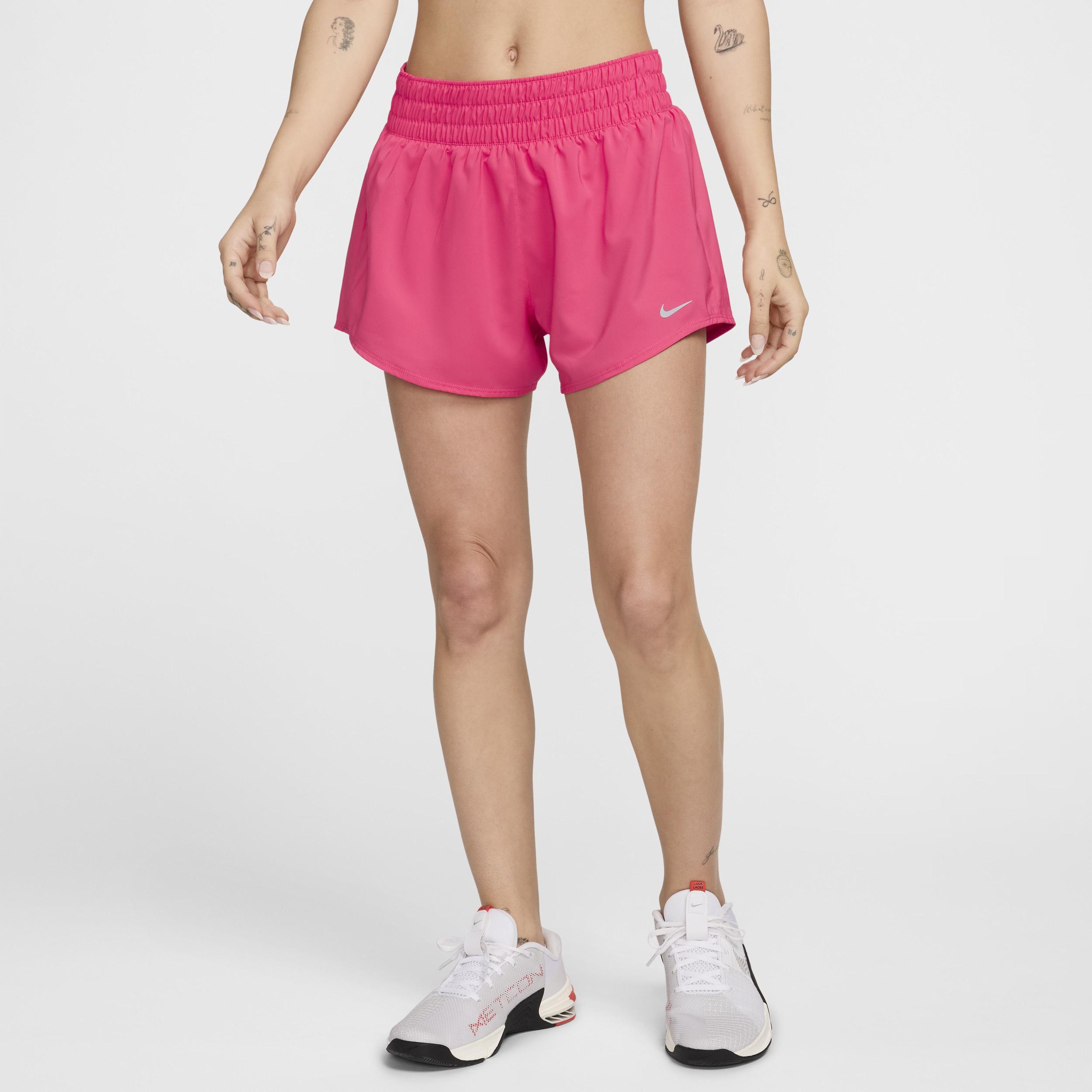 Nike Womens One Dri-FIT Mid-Rise 3 Brief-Lined Shorts Product Image