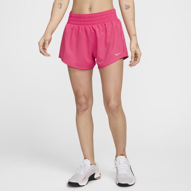 Nike Women's One Dri-FIT Mid-Rise 3" Brief-Lined Shorts Product Image