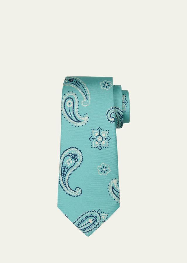 Mens Silk Paisley-Print Tie Product Image