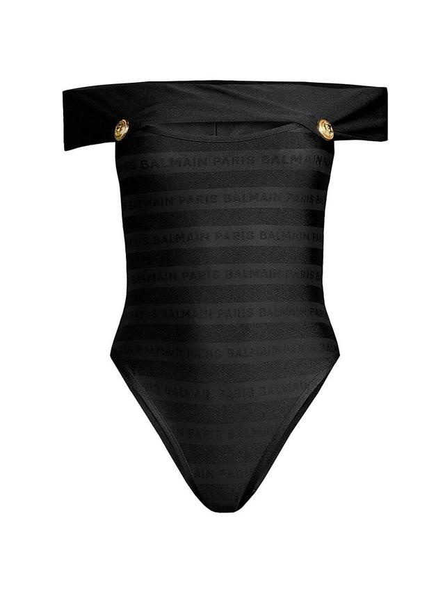 Womens Logo One-Piece Swimsuit Product Image