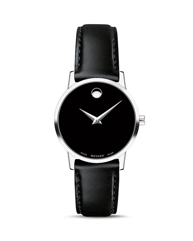 Movado Women's Rose Gold-Tone Stainless Steel Museum Classic Watch, Black Product Image