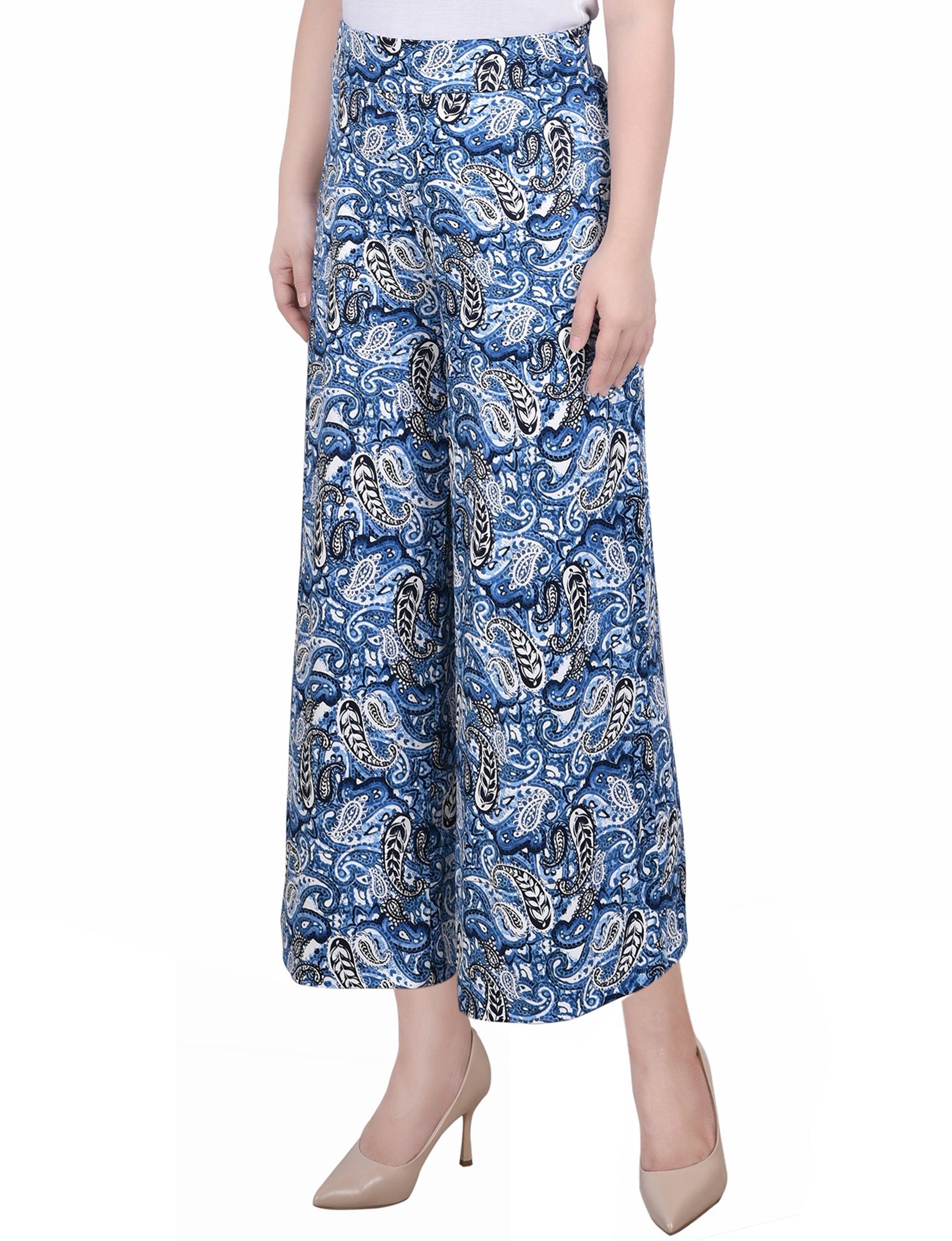 Pull On Palazzo Pants - Petite Product Image