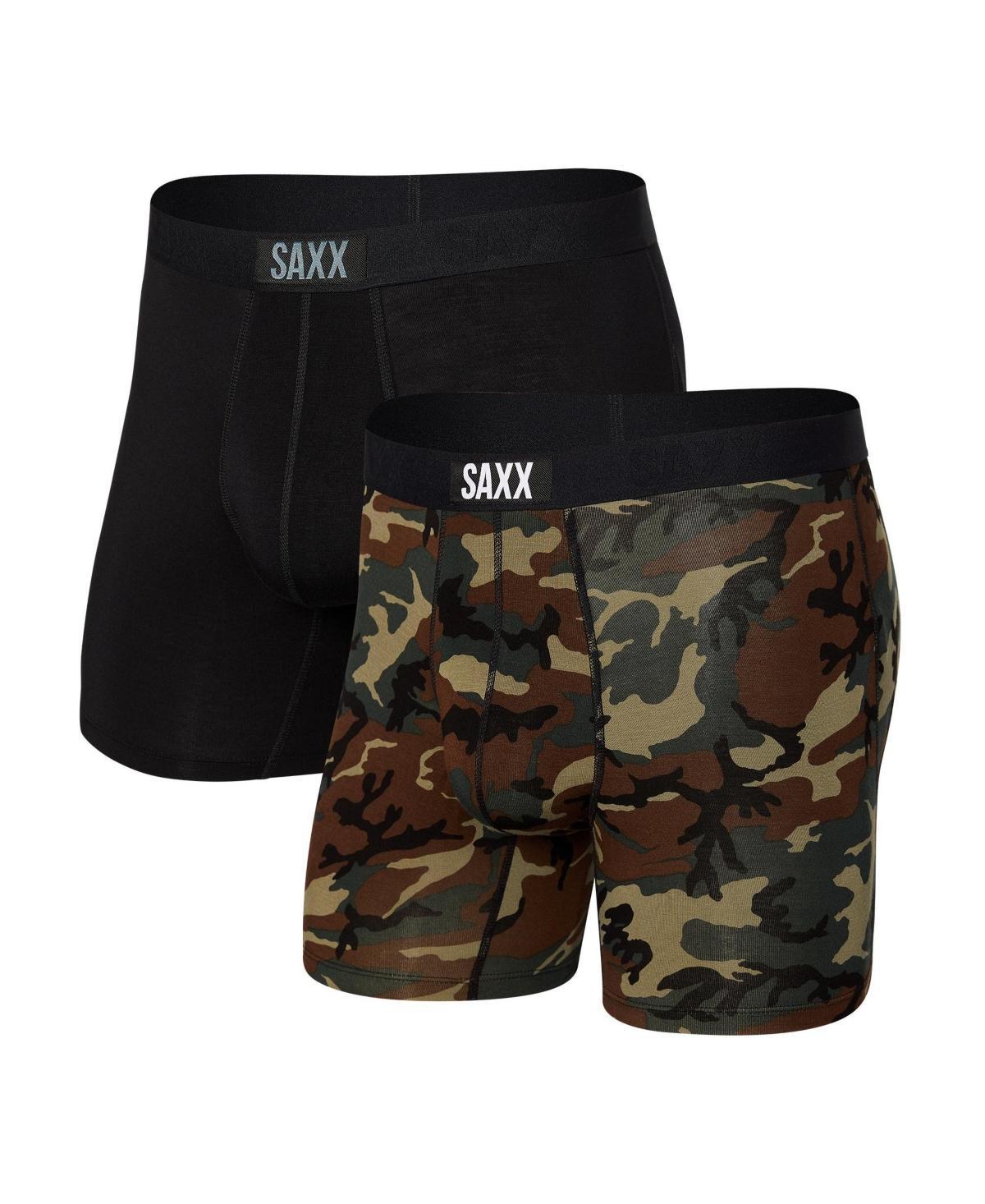 SAXX Vibe Super Soft CamoBlack 5 Inseam Boxer Briefs 2 Product Image