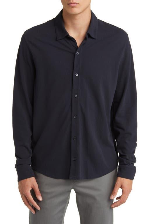 Mens Piqu Button-Front Shirt Product Image