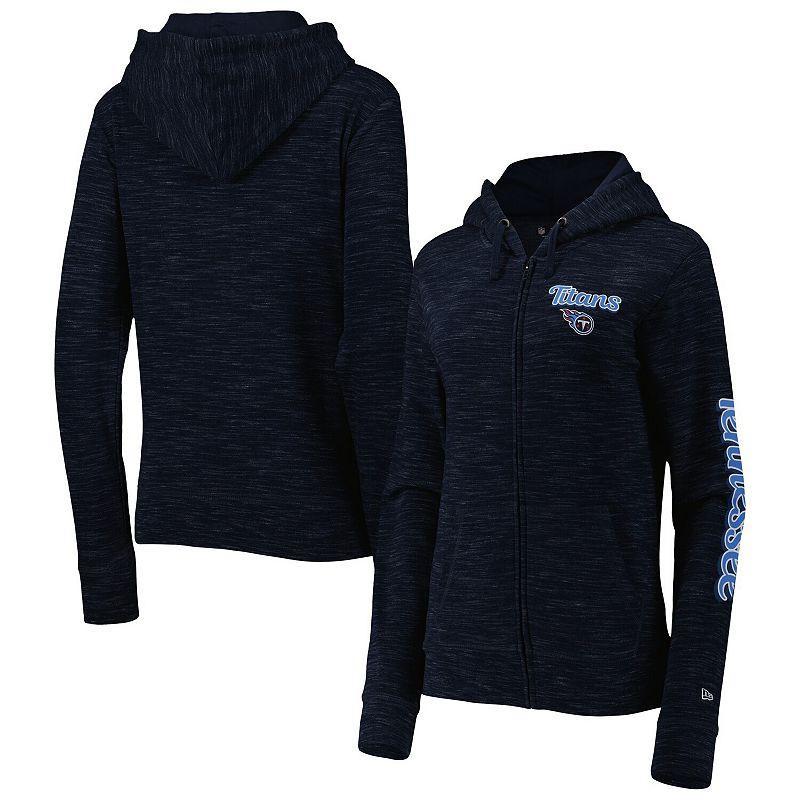 Womens New Era Tennessee Titans Reverse Full-Zip Hoodie Blue Product Image