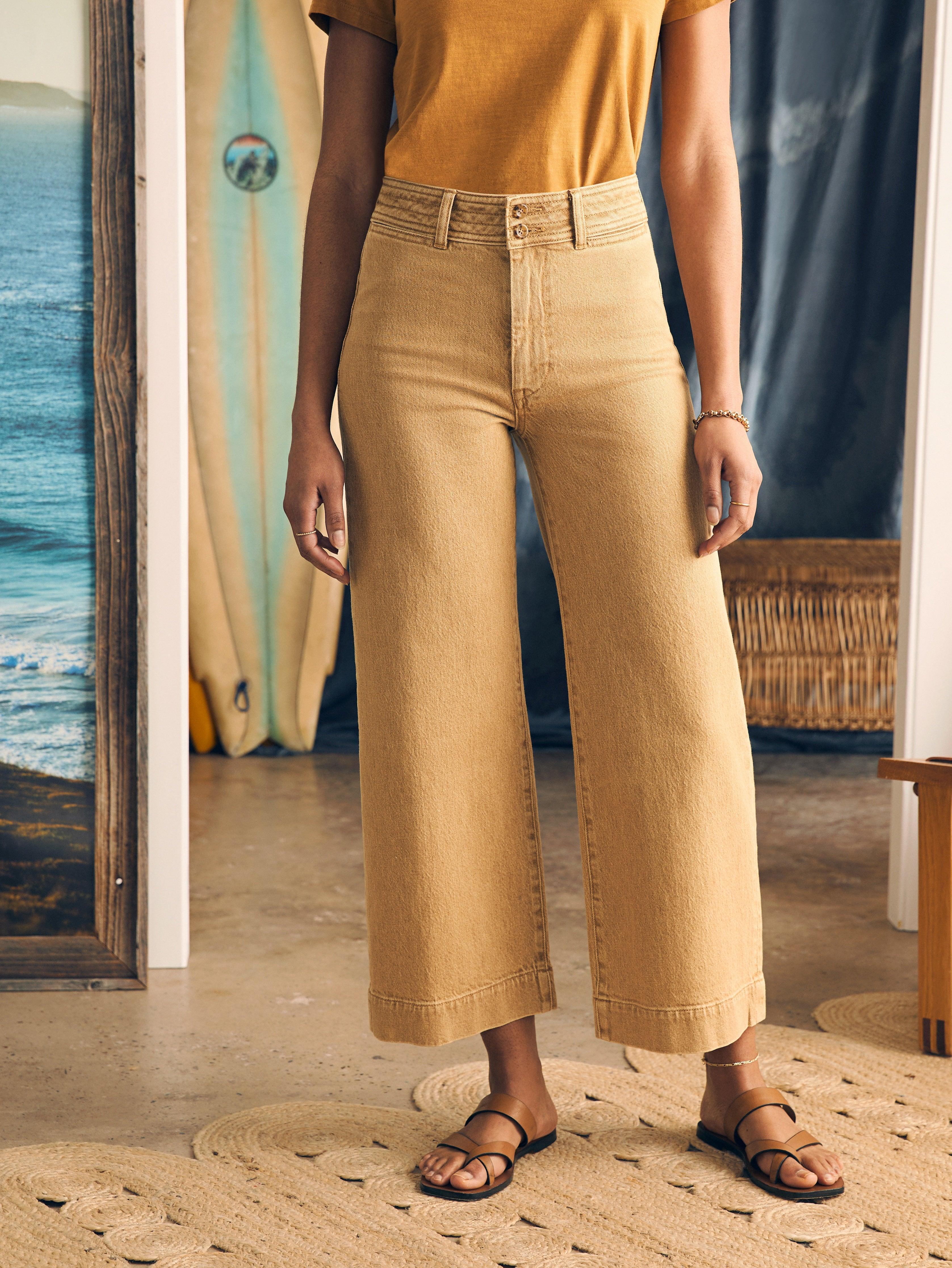 Harbor Crop Jean - Gilded Sand Wash Female Product Image