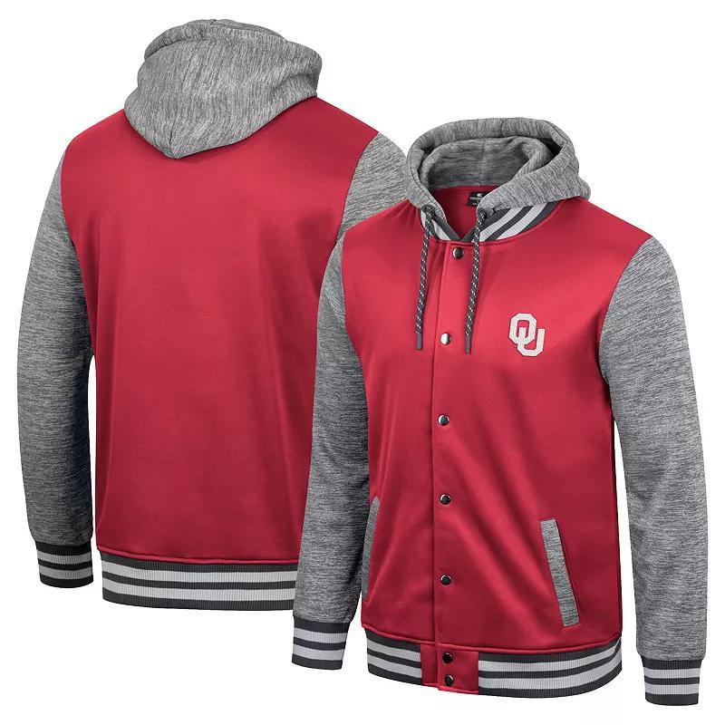 Mens Colosseum Wisconsin Badgers Robinson Hoodie Full-Snap Jacket Product Image