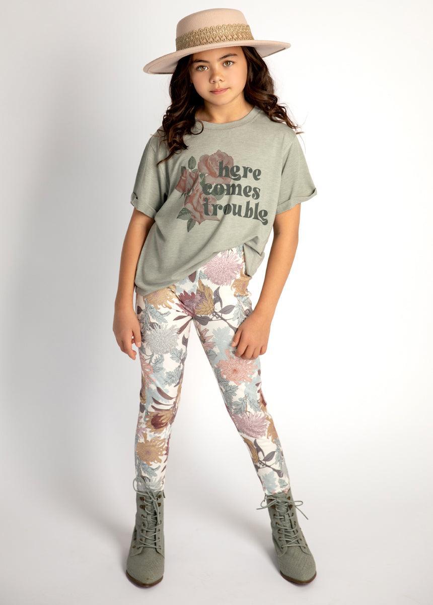 Victoria Legging in Ecru Floral product image