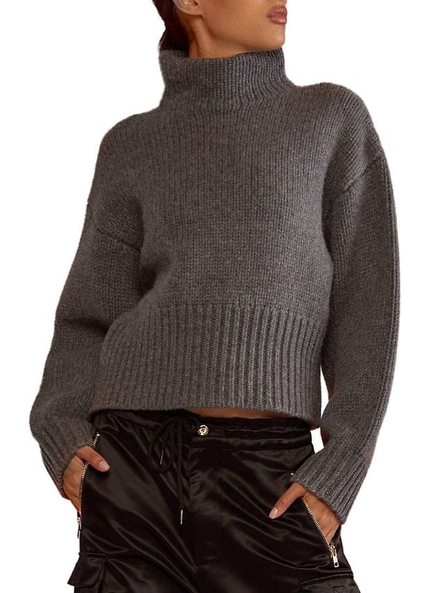 Womens Wool Turtleneck Sweater Product Image