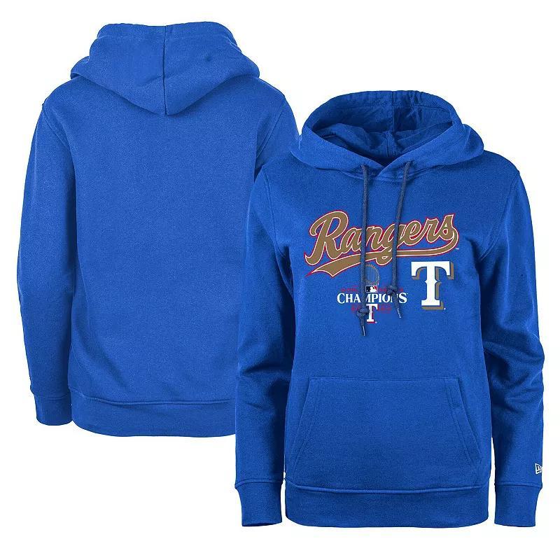 Womens New Era Royal Texas Rangers 2024 Gold Collection Wordmark Pullover Hoodie Product Image