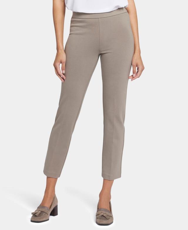 NYDJ Womens Pull-On Straight Ankle Trouser Pants in Saddlewood, Regular, Size: XXS Product Image