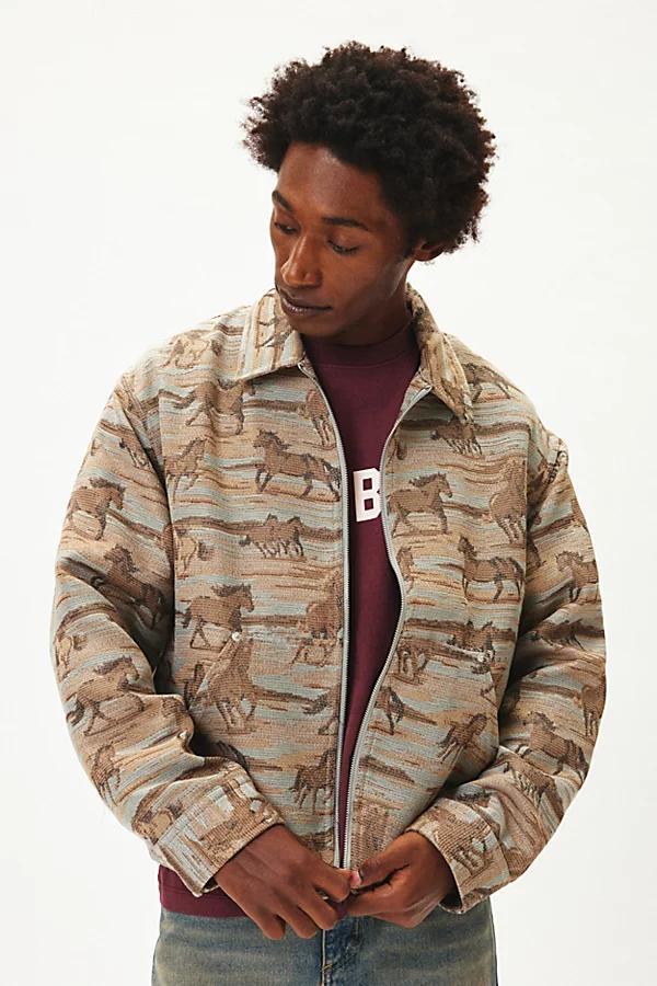 BDG Horse Jacquard Zip Jacket Mens at Urban Outfitters Product Image