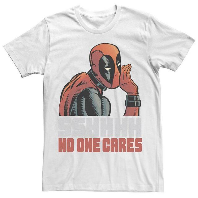 Mens Marvel Deadpool SSHHHH No One Cares Whisper Tee Product Image