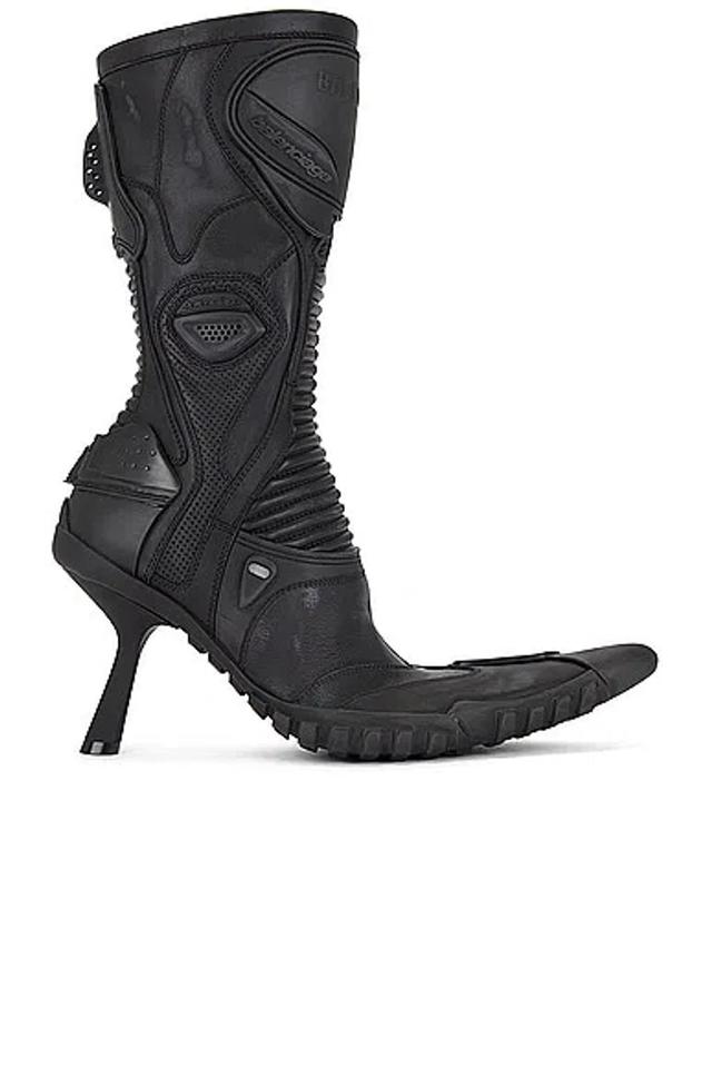 BALENCIAGA Biker 90mm Leather Boots In Black Product Image